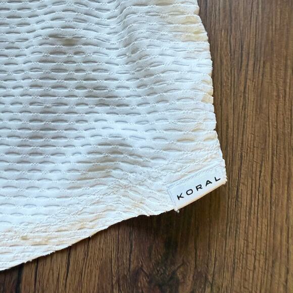 Koral Aerate Netz White Mesh Racerback Tank Top – Women’s Small, Made in USA - Picture 5 of 11